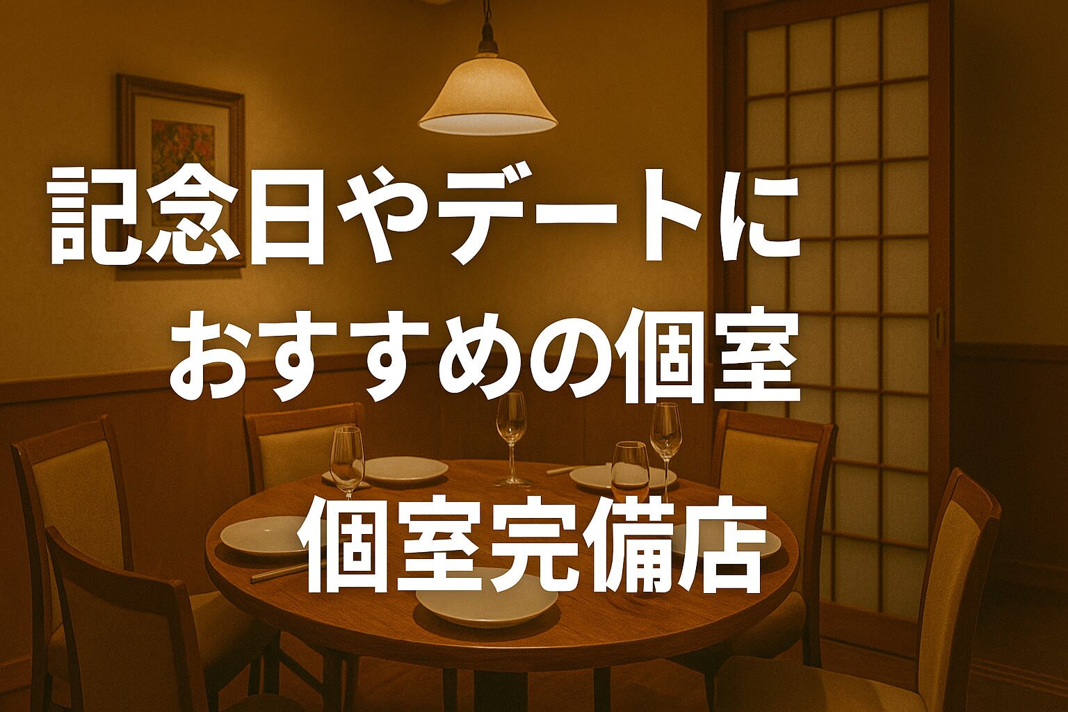記念日やデートにおすすめの個室完備店